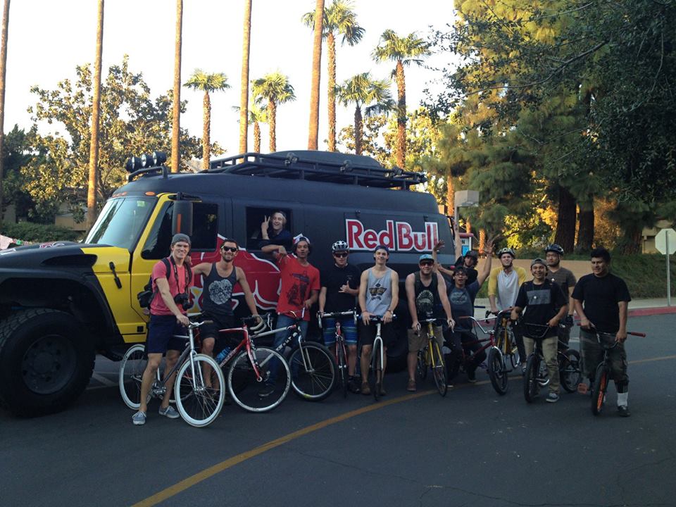 Red Bull 'fixie' rider visits APU ZU Media